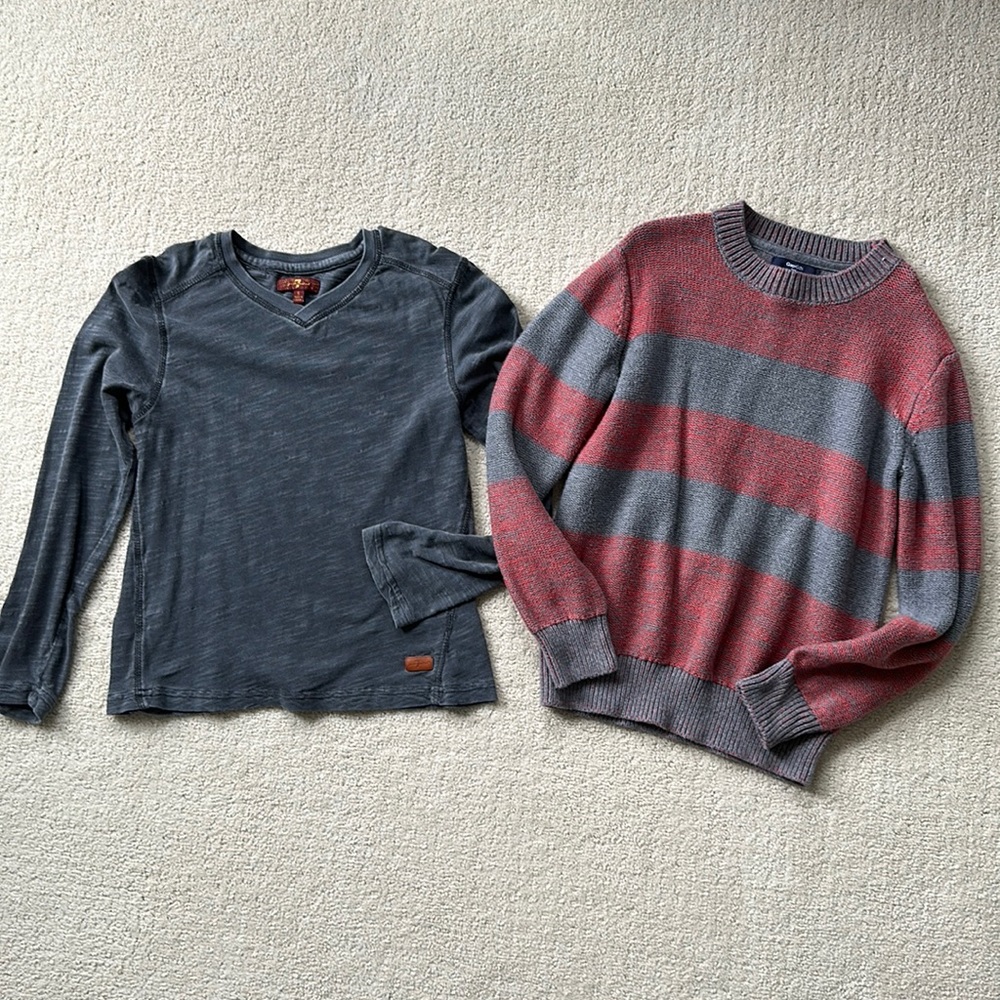 Lot of 2 Long sleeve shirt/sweaters